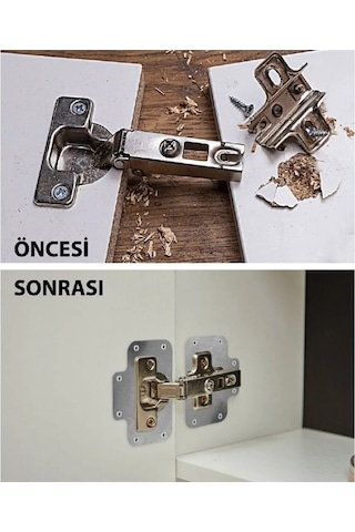 6 Adet Menteşe Tamir Sacı Pratik Paslanmaz Dolap Tamir Onarım Kiti Kapak Menteşe Tamir Onarım Seti Diğer