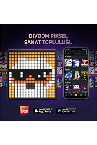 Divoom Timebox Evo Bluetooth Hoparlör + Times Gate Dijital Led Ekran Seti