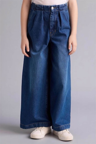 Defacto Wıde Leg Geniş Paça Jean Pantolon Kız Çocuk G9426a826smnm28 Mavi-nm28
