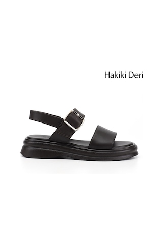 Gönderi(R) Gönderi R Kadın Kahve Antik Tokalı Bantlı Hakiki Deri Sandalet Dyza75645261 Kahverengi