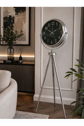 Krom Royal Aynalı Tripod 150 X 45 Cm Ayaklı Saat Diğer