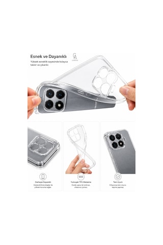 Xiaomi 17t Pro İle Uyumlu Kılıf Şeffaf Kamera Korumalı Esnek Silikon Telefon Kılıfı Kapak