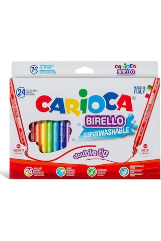 Carioca Birello Yıkanabilir Çift Taraflı Keçeli Boya 24'Lü 41521 N11.194