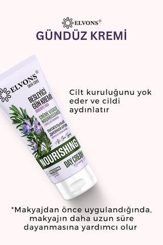 Elvons Biberiye Yağı Özlü Besleyici Gündüz Kremi 75 ML