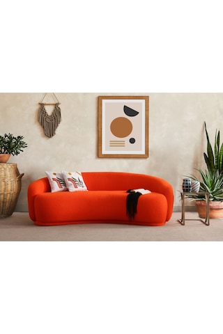 Riva Fasülse Koltuk 3 Lü Kanepe Turuncu