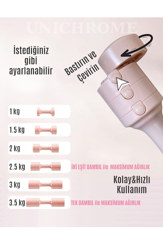 Kadınlar İçin Ayarlanabilir El Dambıl 5 Lb Dambıl 2'li Set, 4'ü 1 Arada Küçük Dambıl Seti