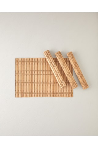 Breeze Bambu 4'lü Amerikan Servis 30x45 Cm Bal