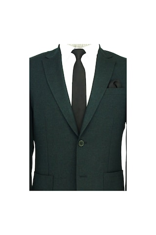 Wessi Kendinden Desenli Slim Fit Sivri Yaka Yeşil Erkek Ceket 001