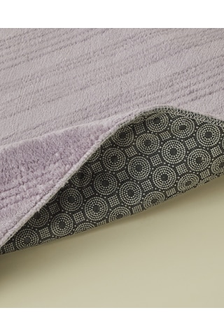 English Home Stripe Line Kaydırmaz Taban Banyo Paspası Seti 60x100 Cm + 50x60 Cm Lila