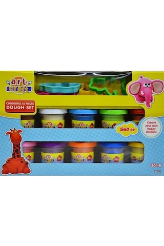03290 Art Craft 16 Parça Hamur Seti-rengarenk / 560 Gr Çok Renkli
