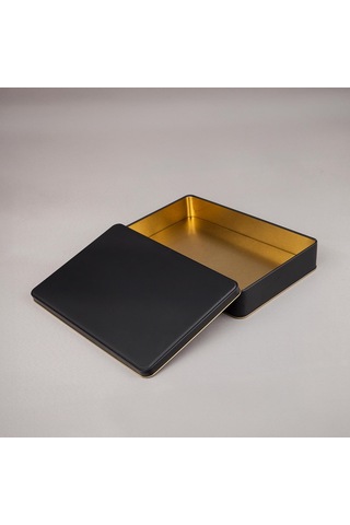 Mat Siyah Metal Kutu 26,5x17,5x4,5 Cm