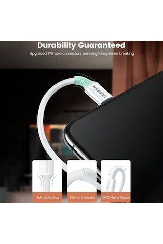 Hızlı Şarj Kablosu İle İphone Uyumlu Usb-a Bağlantısı