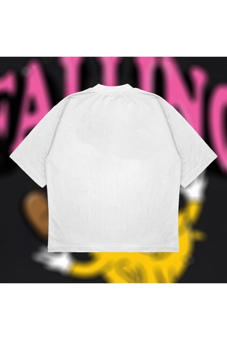 Tarzsokak When You Fallin Damnself Oversize Unisex Pamuklu Nefes Alan Kalın Kumaşlı Beyaz