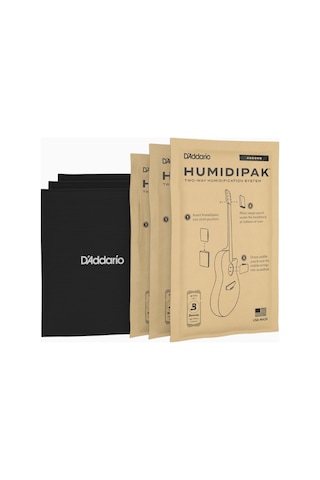 D'addario D'addarıo Humidipak Absorb Kit, Otomatik Iki Yönlü Gitar Nem Kontrol Sistemi Akustik Gitarlar Siyah