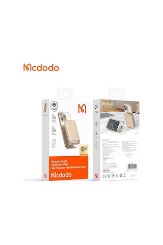 Mcdodo Mc-7812 10000mah 30w Qi2 Kablosuz Powerbank Çöl Titanyum Gold