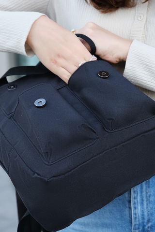 Newısh Polo Accessorıes Unisex Siyah Suya Dayanklı Hafif Rahat Impertex Kumaş Anti-theft Sırt Çantası Günlük Okul Seyahat Siyah
