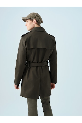 Regular Fit Erkek Trenchcoat Haki