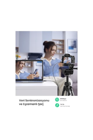 Ugreen Mini Usb Şarj Ve Data Kablosu 2 Metre, 30472