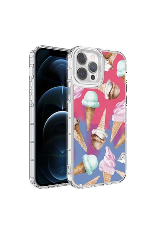 Apple Uyumlu iPhone 13 Pro Max Kamera Korumalı Renkli Desenli Sert Silikon Gng Korn Kılıf no9