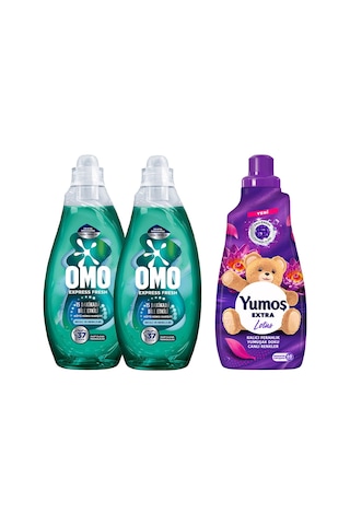 Yumoş Yumuşatıcı Lotus 1440 Ml X1 Omo Express Fresh Kötü Koku Karşıtı Beyaz Ve Renkliler 1480 Ml X2 Diğer