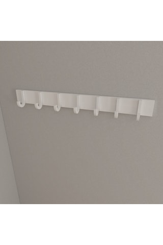 Hepsi3boyutlu Modern Duvar & Kapı Baston Askılık - 7 Adet Beyaz J Askılık - Model No : 6 Beyaz