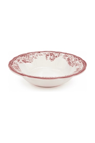 Porser Porselen Velour Maroon Fulya Bowl Kase 26cm Tekli Çok renkli