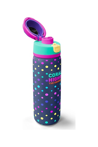 Coral High Lacivert Puantiyeli Desenli Pipetli Ve Direkt İçim Çelik Termos 800 Ml 38534 Lacivert