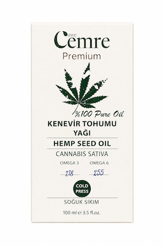 Kenevir Tohumu Yağı 100 Ml -ithal-%100 Doğal