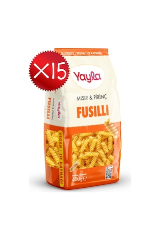 Yayla Mısır Ve Pirinç Fusilli Makarna 400 G X15