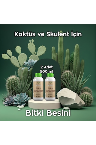 Aura Botanica İkili 500 Ml 2 Adet Kaktüs Ve Skulent İçin Daha Canlı Görünüm Ve Dengeli Büyüme 500 ML