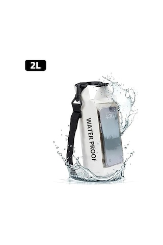 Dancemonkey 2l Su Geçirmez Dokunmatik Ekran Kuru Çanta, Trekking, Sörf, Kamp İçin Kamuflaj Gri Gri