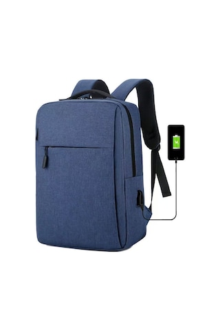 15.6 İnç Laptop Çantası - Usb Şarjlı, Hafif & Suya Dayanıklı - 6 Renk Seçeneği Kırmızı