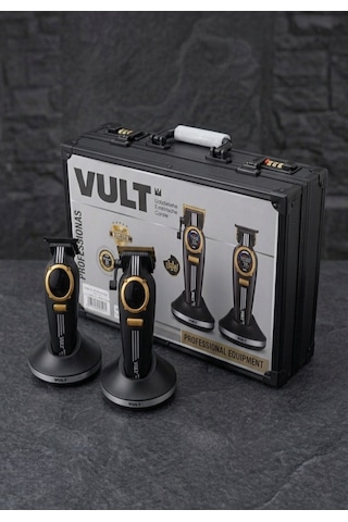 Vult Super Profesyonel İkili Makine Led Ekran Dlc Motor Tıraş Makinesi Seti 120 Dak