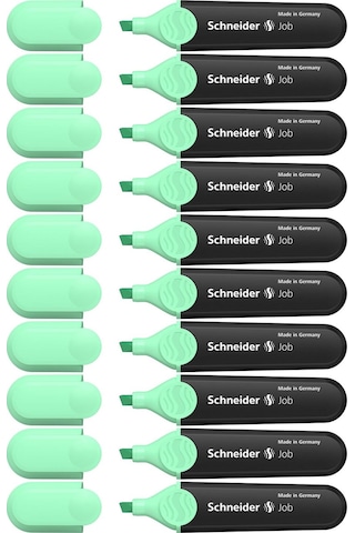 Schneider Jb 150 Pastel Fosforlu Kalem Nane Yeşili 10 Lu Yeşil