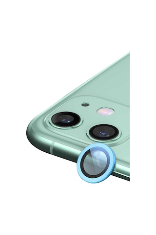 Newface - 119 - Apple iPhone Uyumlu 12 Mini Raze Metal Kamera Lens - Glblseme - - Mavi