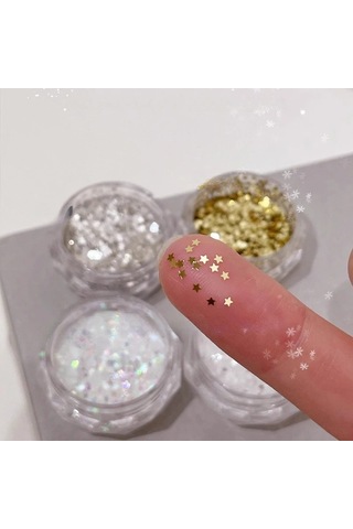 1mm Mini Köpüklü Yıldız Tırnak Glitter Köpüklü Pentagram Tırnak Dekorasyon Tırnak Salonu Tasarım Sevimli Aksesuarları Dıy Tırnak Sanat Tasarım Bej