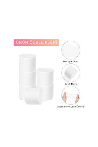 Beyaz Krapon Kağıdı Rulosu, Çiçek Yapım, Parti, El İşi Süsleme Kağıdı, 2li Paket, 4.5 Cm X 22 Metre