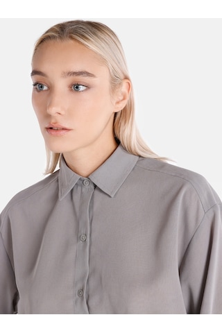 Colin's Colins Regular Fit Gri Kadın Uzun Kol Gömlek Cl1065635 Gri