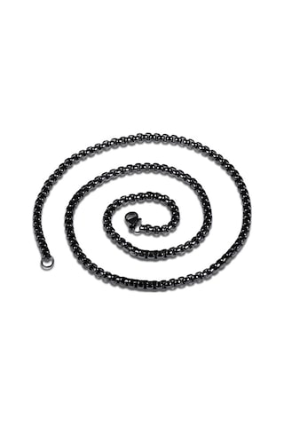 Chavin 60 Cm. Uzun Siyah 3 Mm. Erkek Çelik Zincir Dt37 (478258188)