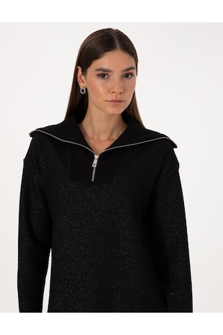 Pierre Cardin Kadın Siyah Sweatshirt 50309124-vr046 Siyah