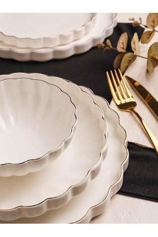 Yemek Takımı Royal Charme Gold 24 Parça 6 Kişilik Renkli