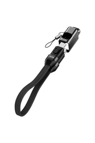 S-link Armor Cc-020 60w 20 Cm Type-c To Type-c Pd Örgülü Metal Başlıklı Siyah Hızlı Şarj Kablosu 1