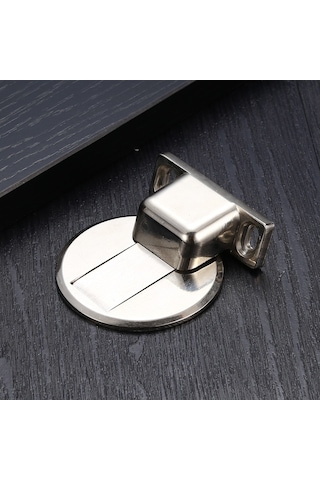 Çinko Alaşımlı Deliksiz Emiş Sessiz Güçlü Manyetik Kapı Stoper Fırçalanmış Çelik