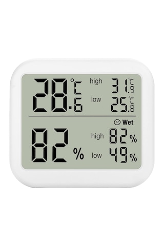 Homyl Led Ekranlı Oda Termometresi Nem Ölçer Dijital İç