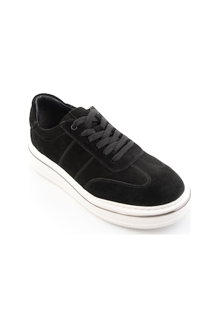 Bambi Siyah Hakiki Deri Erkek Sneaker E01089006202