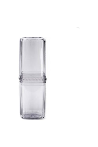 Sones 2'si 1 Arada Seyahat Yıkama Seti Çok İşlevli Seyahat Yıkama Kupası Diş Macunu Diş Fırçası Bölmeli Şişe Saklama Kutusu Gri Diğer