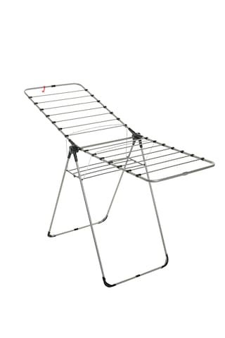 Le Modüler 2 Kanatlı Yer Tasarruflu Ve Pratik Dayanıklı Metal Malzemeli Çamaşır Kurutmalık Antrasit