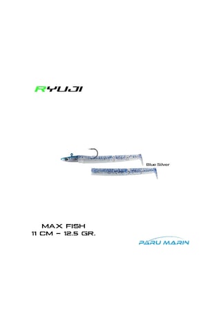 Ryuji Max Fish 11cm 12.5gr. Silikon Yem Blue Silver