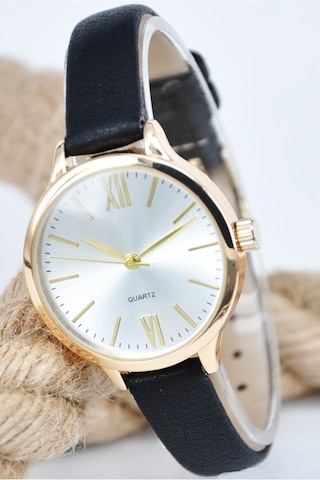 Roma Rakamlı Kadın Kol Saati Siyah Deri Kordon Şık Sade Su-888