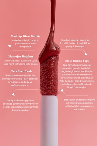 Lip Gloss Peachy Dudak Parlatıcısı Nemlendirici Etkili Peachy